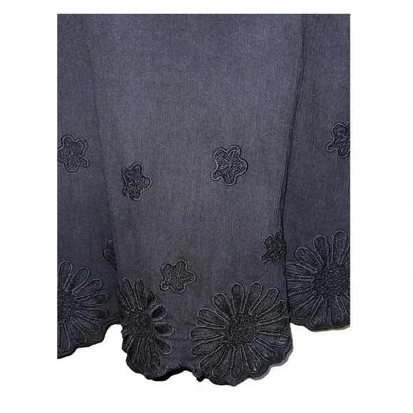 Soft Surroundings Black Gauzy Short Sleeve Top Size Medium - Picture 3 of 7